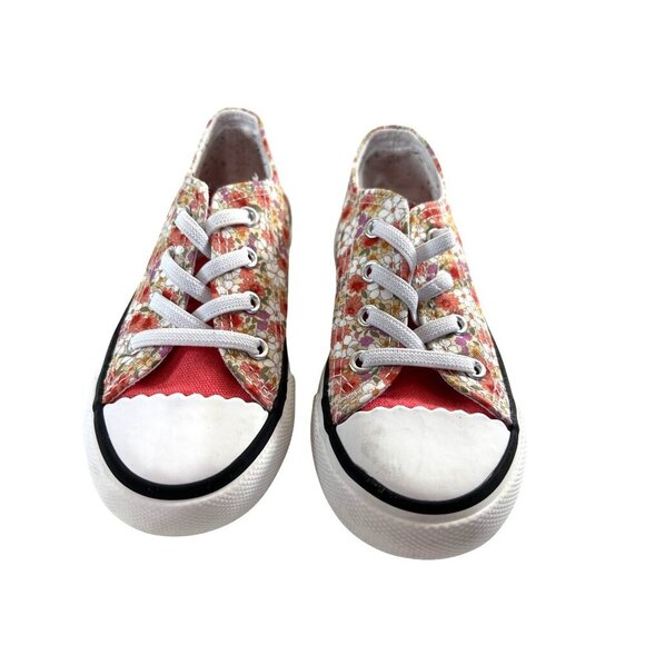 Unknown Other - Toddler Girls Sneakers Slip on Orange Multi Floral Size 9.5